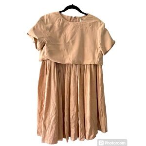 Balenciaga Peach Babydoll Silk Dress